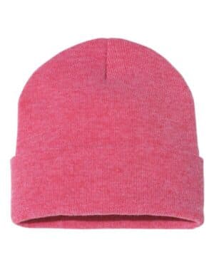 HEATHER RED Sportsman SP12 12 solid cuffed beanie