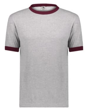 ATH HTHR/ MAROON Augusta sportswear 710 adult ringer t-shirt