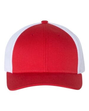 RED/ WHITE Richardson 115 low pro trucker cap