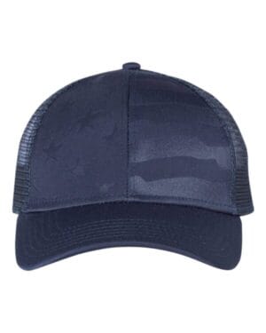 NAVY Outdoor cap USA750M debossed stars and stripes mesh-back cap