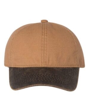 HPK100 weathered canvas crown with contrast-color visor cap