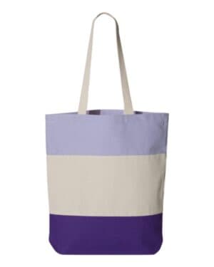 PURPLE/ NATURAL/ LAVENDER Q-tees Q125900 11l tri-color tote