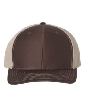 BROWN/ KHAKI Richardson 312 twill back trucker cap