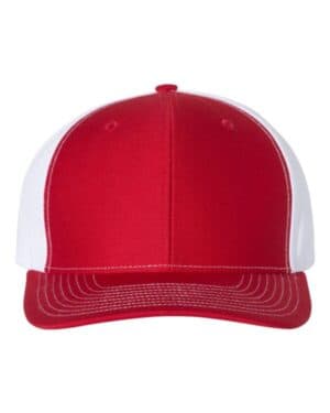 RED/ WHITE Richardson 312 twill back trucker cap
