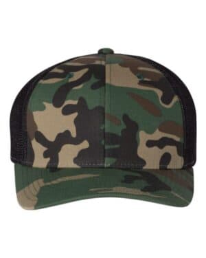 ARMY CAMO/ BLACK Richardson 110 r-flex trucker cap