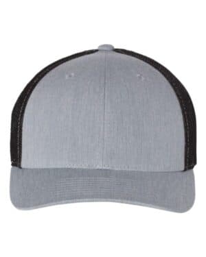 HEATHER GREY/ BLACK Richardson 110 r-flex trucker cap