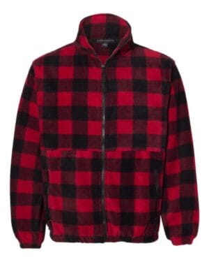 RED/ BLACK Sierra pacific 3061 fleece full-zip jacket
