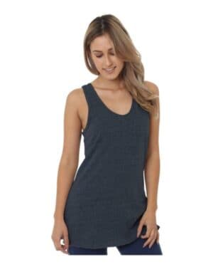 TRI CHARCOAL Bayside 5820 women's usa-made triblend tank top