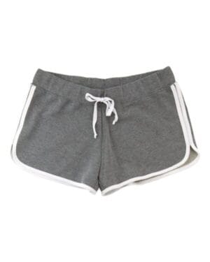 GRANITE/ WHITE Boxercraft R65 womens relay shorts