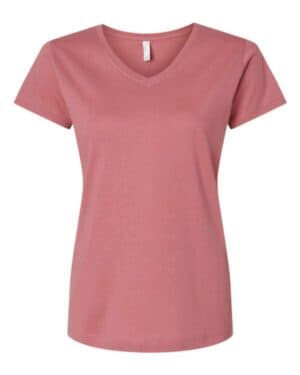MAUVELOUS Lat 3507 women's fine jersey v-neck tee