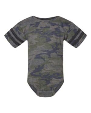 VINTAGE CAMO/ VINTAGE SMOKE Rabbit skins 4437 infant football fine jersey bodysuit