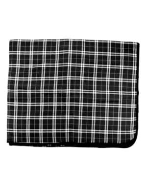 BLACK/ WHITE Boxercraft FB250 flannel blanket