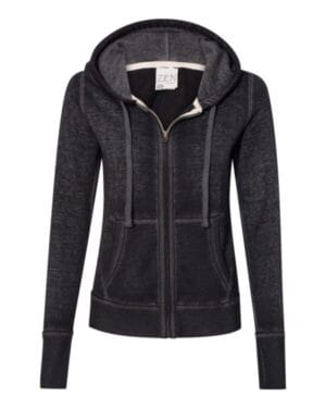 TWISTED BLACK 8913 women's zen fleece full-zip hooded sweatshirt