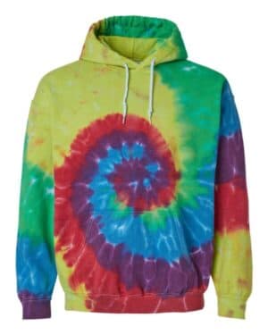 CLASSIC RAINBOW Dyenomite 680VR blended tie-dyed hooded sweatshirt