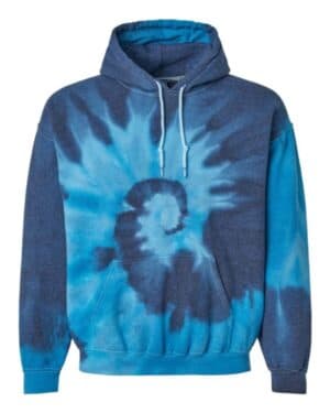BLUE TIDE Dyenomite 680VR blended tie-dyed hooded sweatshirt