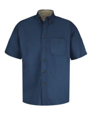 NAVY Red kap SC64 short sleeve 100% cotton dress shirt