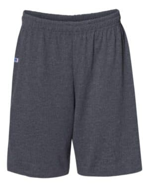 BLACK HEATHER Russell athletic 25843M cotton classic jersey shorts with pockets