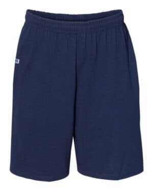 NAVY Russell athletic 25843M cotton classic jersey shorts with pockets