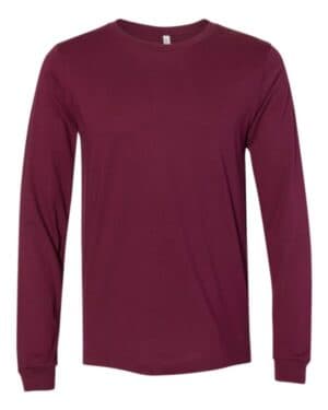 MAROON Bella canvas 3501 jersey long sleeve tee