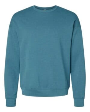 HEATHER DEEP TEAL 3945 sponge fleece drop shoulder crewneck sweatshirt