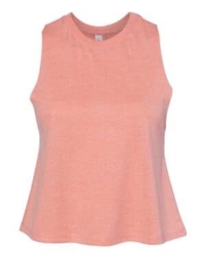 HEATHER SUNSET Bella canvas 6682 women's racerback crop tank