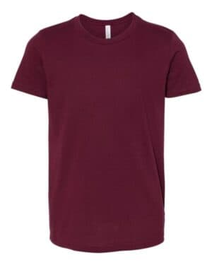 MAROON Bella canvas 3001Y youth jersey tee