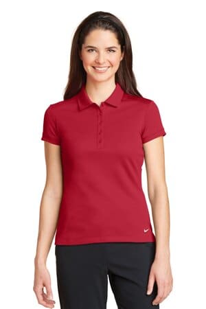 GYM RED 746100 nike ladies dri-fit solid icon pique modern fit polo