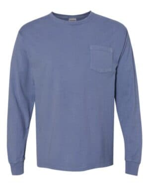 SALTWATER GDH250 garment-dyed long sleeve t-shirt with a pocket