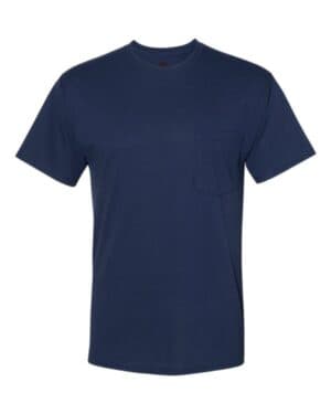 NAVY Hanes W110 workwear pocket t-shirt