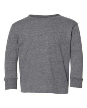 GRANITE HEATHER Rabbit skins 3302 toddler fine jersey long sleeve tee