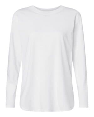 WHITE Lat 3508 women's fine jersey long sleeve tee