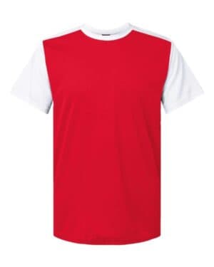 RED/ WHITE Alleson athletic 532CJ crewneck baseball jersey