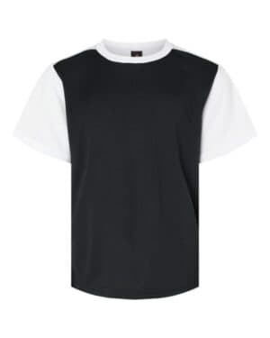 BLACK/ WHITE Alleson athletic 532CJY youth crewneck baseball jersey