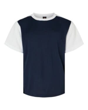 NAVY/ WHITE Alleson athletic 532CJY youth crewneck baseball jersey