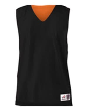 BLACK/ ORANGE Alleson athletic 560RY youth reversible mesh tank