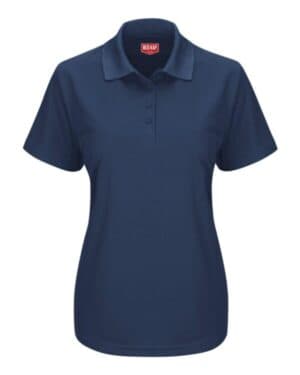 NAVY SK97 women's short sleeve performance knit pocketless core polo