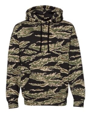 TIGER CAMO Independent trading co IND4000 heavyweight hooded sweatshirt