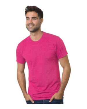 TRI FUCHSIA Bayside 9570 triblend t-shirt