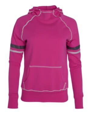 POWER PINK/ WHITE/ GRAPHITE Augusta sportswear 5441 girls' spry hoodie