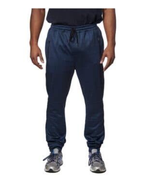 HEATHER NAVY Burnside 8801 performance fleece joggers