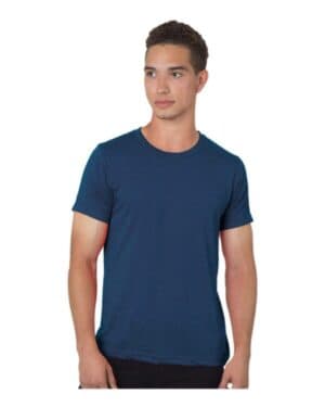 HEATHER NAVY Bayside 9510 50/50 fine jersey t-shirt