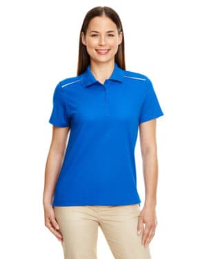 TRUE ROYAL 78181R ladies' radiant performance piqu polo with reflective piping