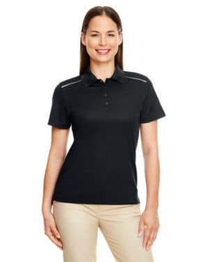 BLACK 78181R ladies' radiant performance piqu polo with reflective piping