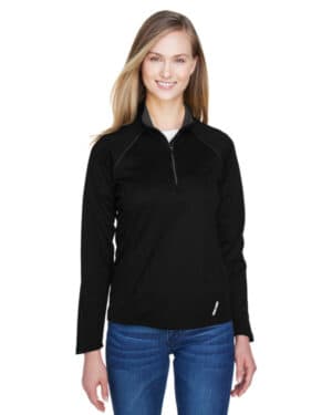 BLACK 78187 ladies' radar quarter-zip performance long-sleeve top