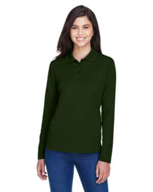 FOREST 78192 ladies' pinnacle performance long-sleeve piqu polo