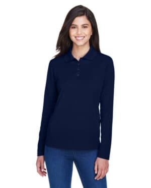 CLASSIC NAVY 78192 ladies' pinnacle performance long-sleeve piqu polo