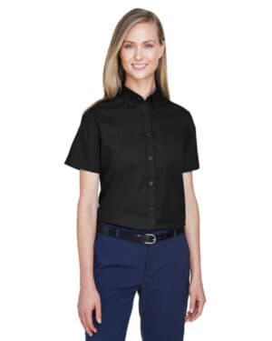 Core365 78194 ladies' optimum short-sleeve twill shirt