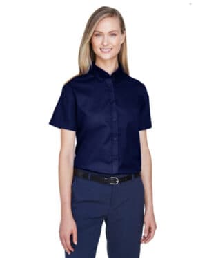 Core365 78194 ladies' optimum short-sleeve twill shirt