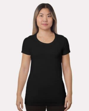 BLACK Bayside 9625 women's fine jersey t-shirt