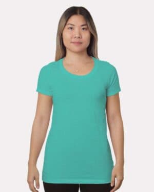 CHALKY MINT Bayside 9625 women's fine jersey t-shirt